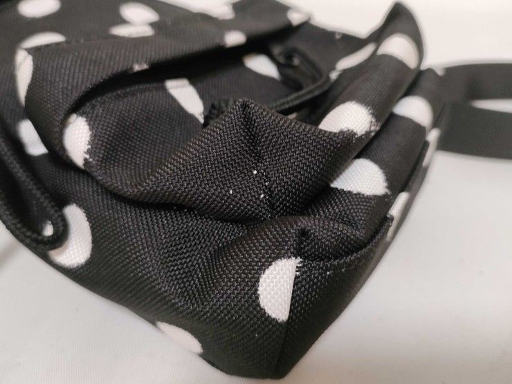Balenciaga Shoulder Bag Explorer Black White Canvas Polka Dots — view 6