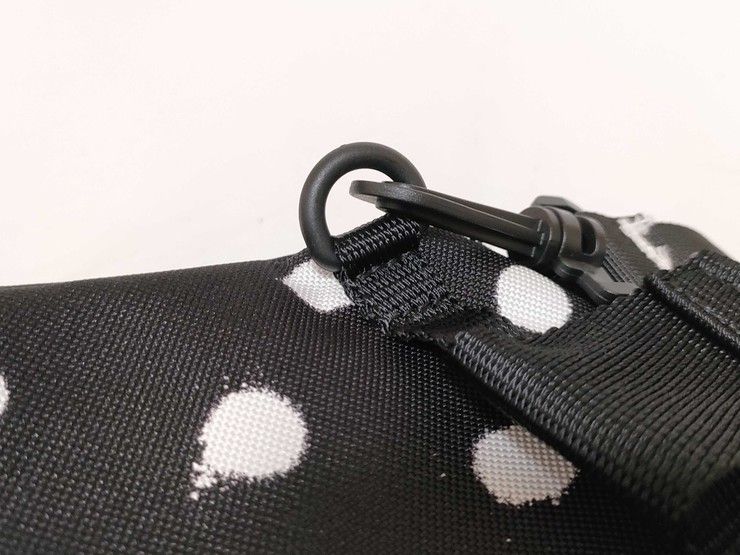 Balenciaga Shoulder Bag Explorer Black White Canvas Polka Dots — view 5