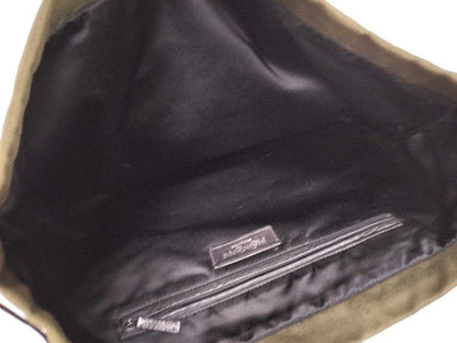 Saint Laurent Tote Bag Rive Gauche Khaki Brown Canvas Leather — view 8