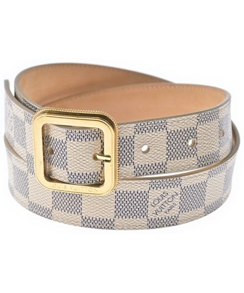 Louis Vuitton Damier Azur Ceinture Tresor M Belt Ivory