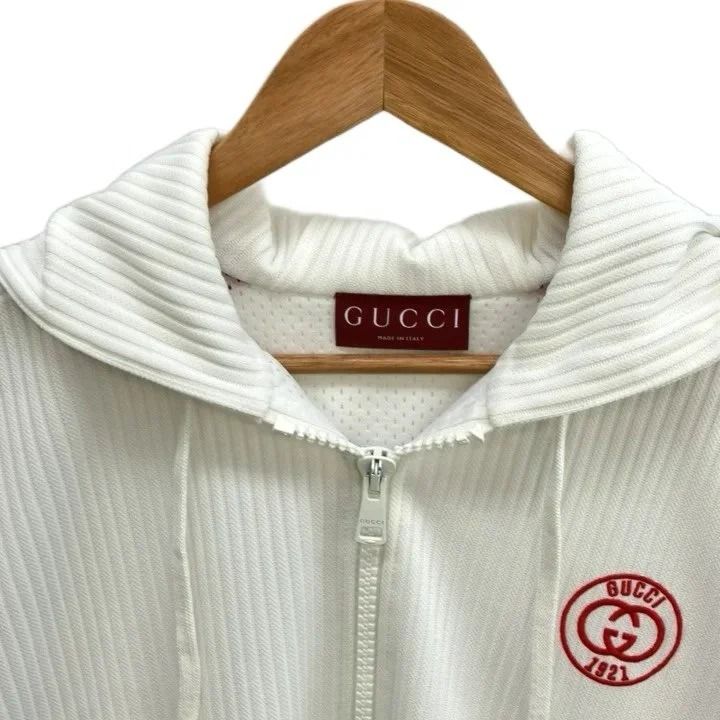 Gucci Web Stripe Hoodie Long Sleeve Zip Up Interlocking G Logo Embroidery M — view 4