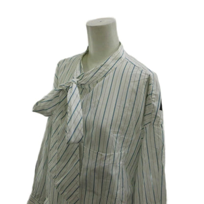 Balenciaga New Swing Shirt Long Sleeve Bowtie Striped Logo Print Oversize S 34 — view 5