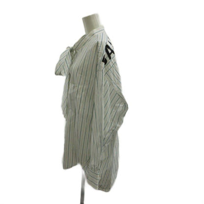 Balenciaga New Swing Shirt Long Sleeve Bowtie Striped Logo Print Oversize S 34 — view 2