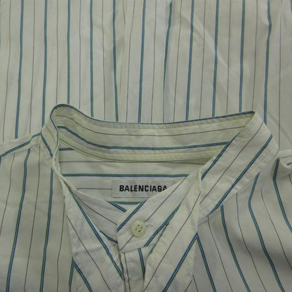 Balenciaga New Swing Shirt Long Sleeve Bowtie Striped Logo Print Oversize S 34 — view 7