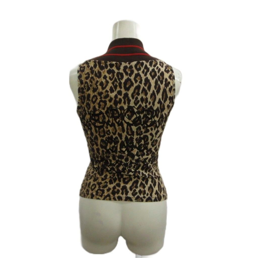 Dolce & Gabbana D&G Vest Gilet Cut Replacement Leopard Print Double Stripe — view 3