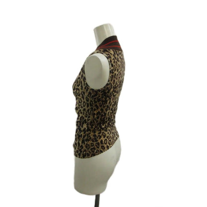 Dolce & Gabbana D&G Vest Gilet Cut Replacement Leopard Print Double Stripe — view 2