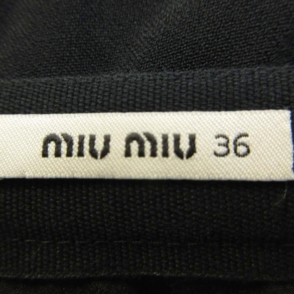Miu Miu Miu Skirt Flare Black Knee-length KK 36 — view 3