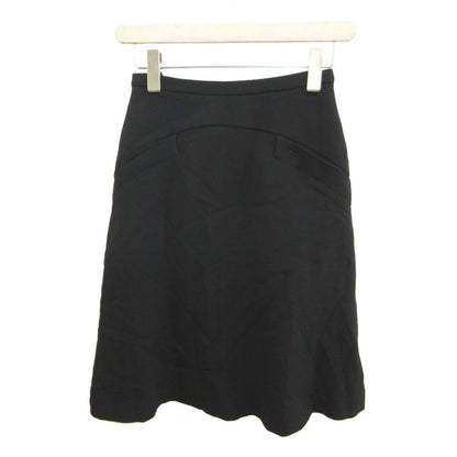Miu Miu Miu Skirt Flare Black Knee-length KK 36