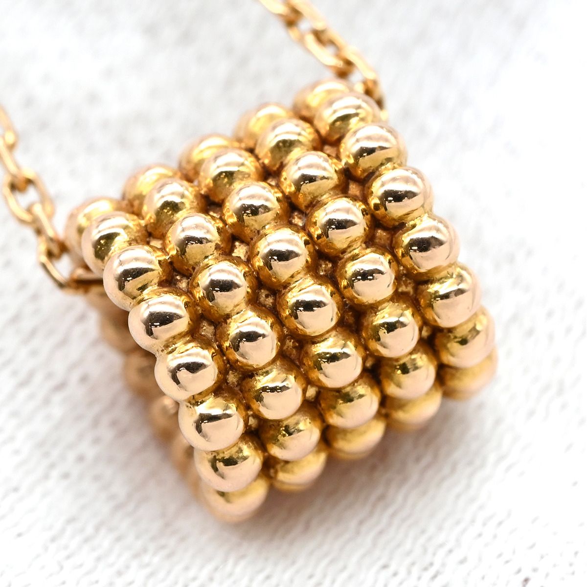 Van Cleef & Arpels Necklace Perlee Golden Pearl Pink Gold 18K Forsa Chain — view 8