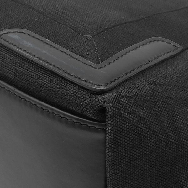Balenciaga Tote Bag Navy Cabas S Canvas Leather Black Silver Logo — view 4