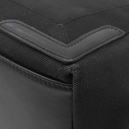 Balenciaga Tote Bag Navy Cabas S Canvas Leather Black Silver Logo — view 4