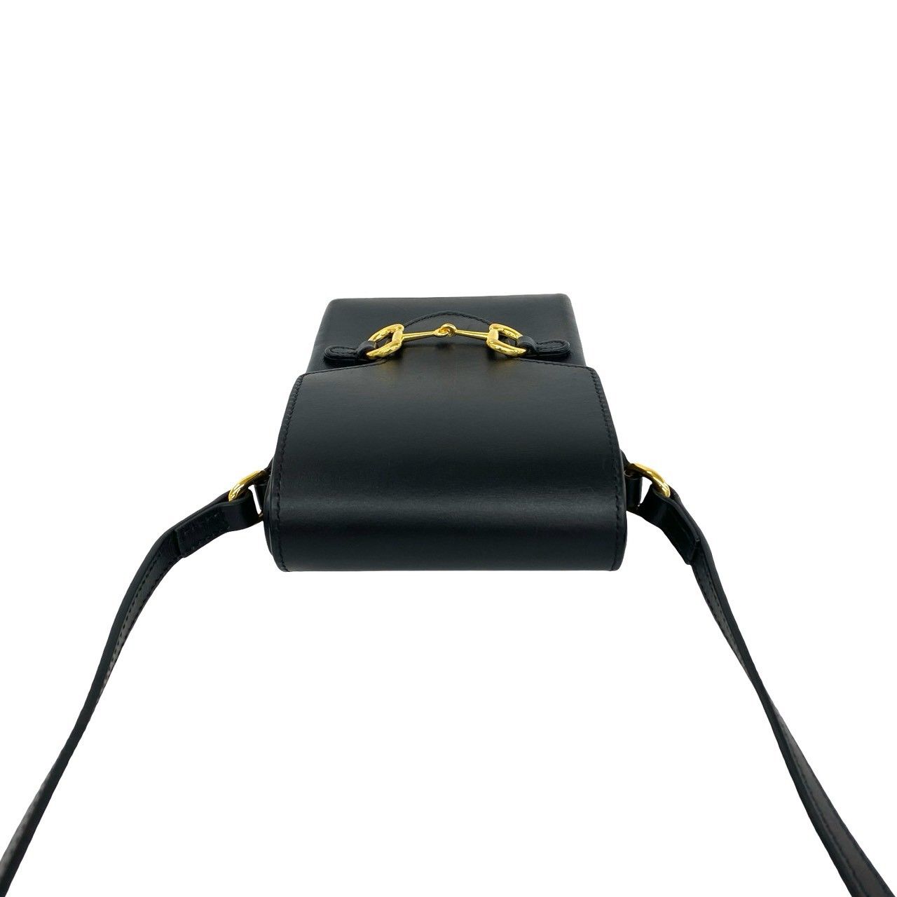 Gucci Horsebit Leather Mini Shoulder Bag Pochette Cross Black — view 4