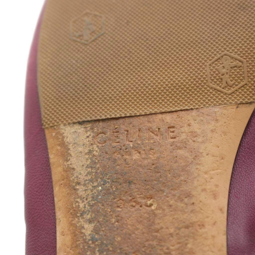Celine Ballet Shoes Leather Purple — view 4