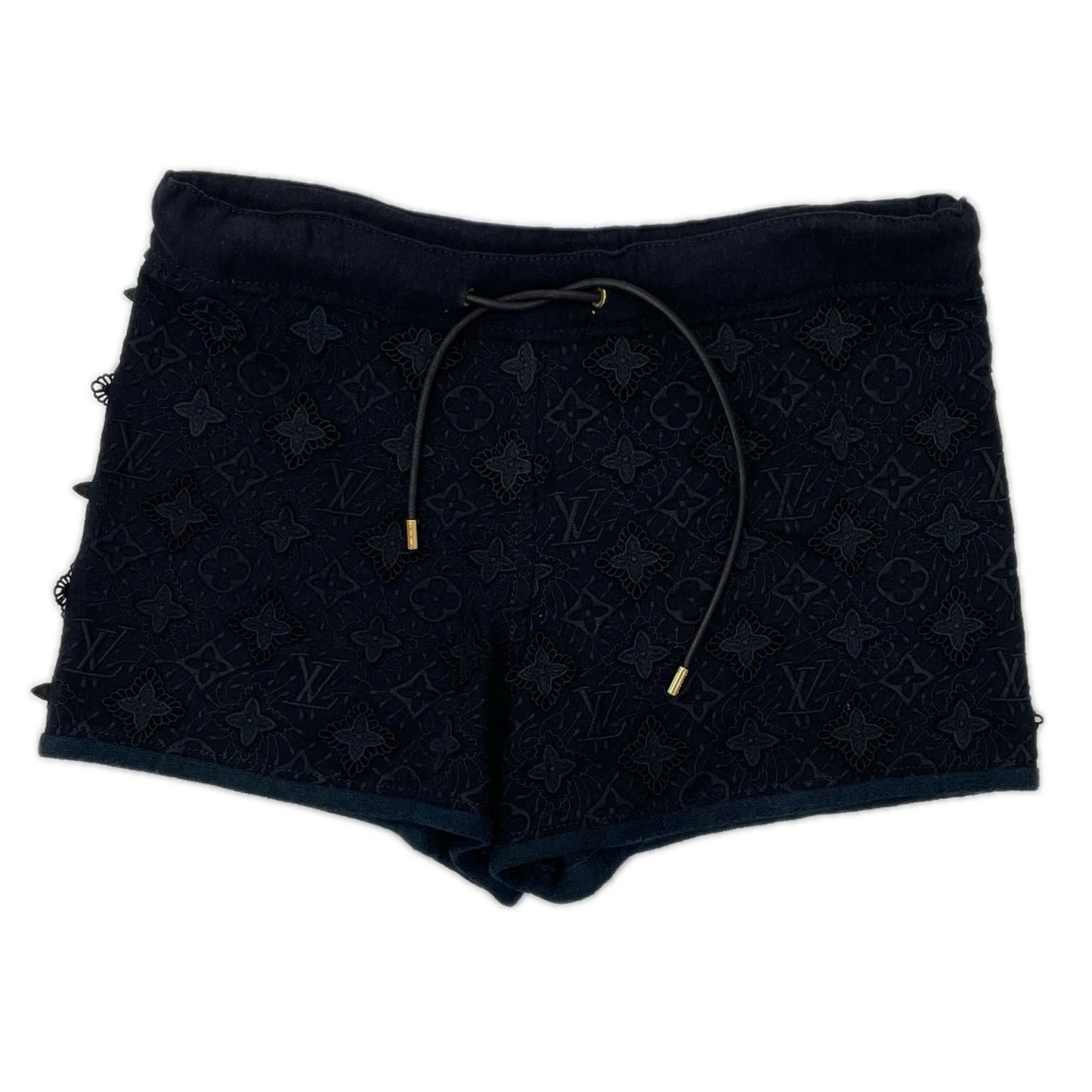 Louis Vuitton Monogram Navy Knit Shorts XS