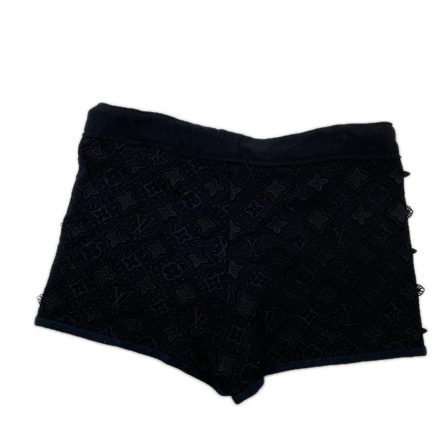 Louis Vuitton Monogram Navy Knit Shorts XS — view 2