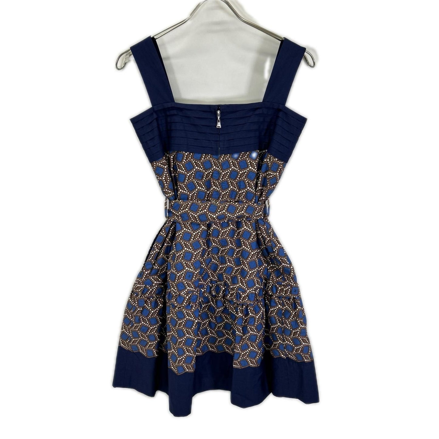 Louis Vuitton Geometric Print Waist Belt Cami Dress XS — view 2
