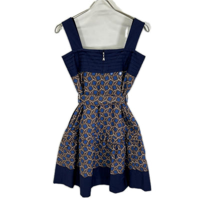 Louis Vuitton Geometric Print Waist Belt Cami Dress XS — view 2