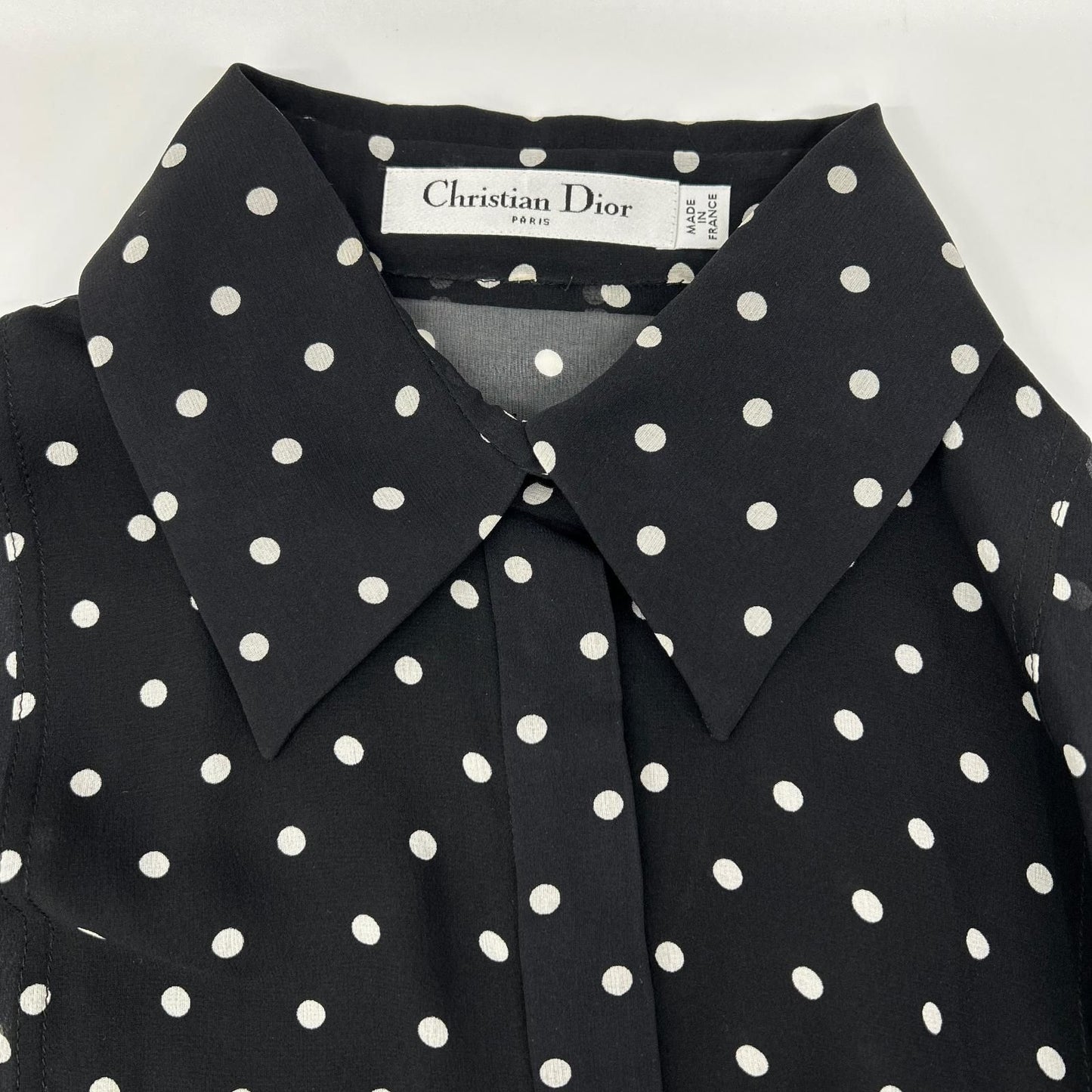 Dior Bee Embroidery Silk Dot Jumpsuit 34 — view 5