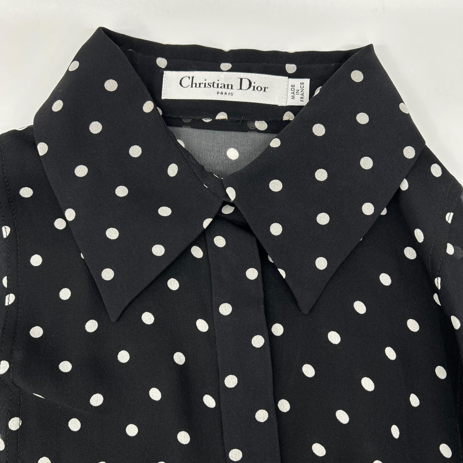 Dior Bee Embroidery Silk Dot Jumpsuit 34 — view 5