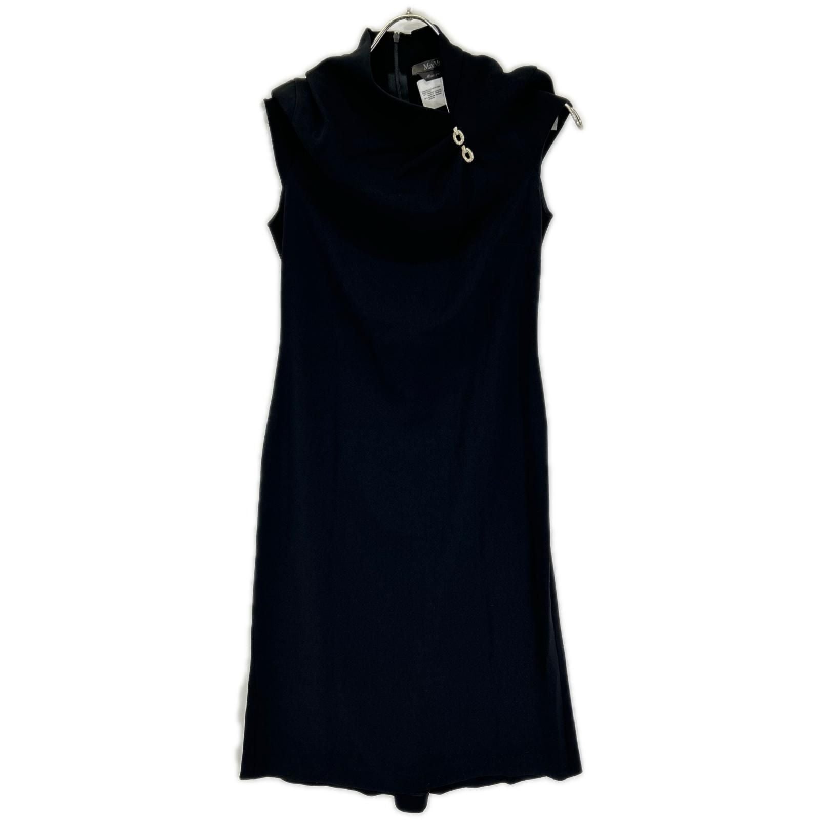 Max Mara Black Back Zip Dress 34