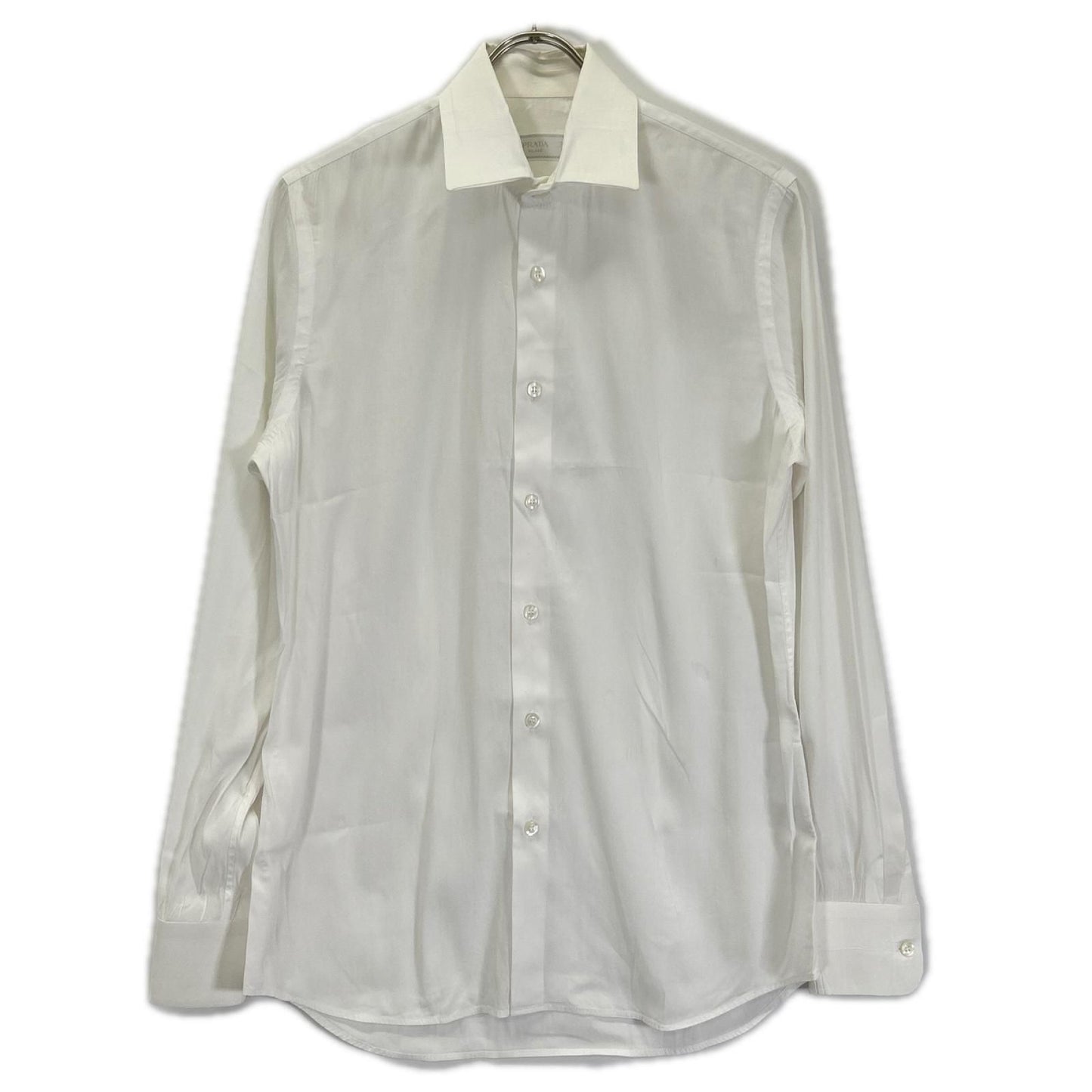 Prada White Stretch Poplin Shirt 38/15