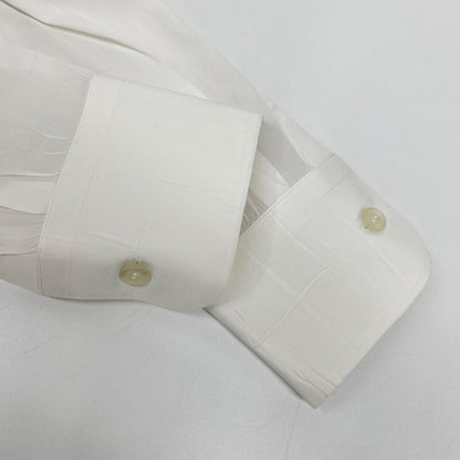 Prada White Stretch Poplin Shirt 38/15 — view 7