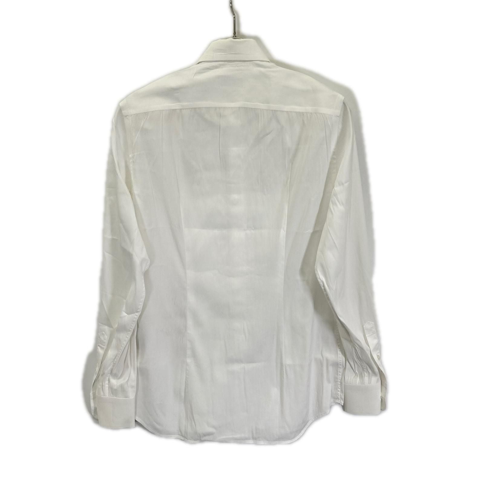 Prada White Stretch Poplin Shirt 38/15 — view 2