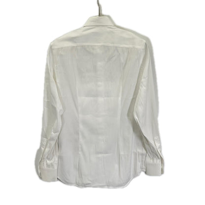 Prada White Stretch Poplin Shirt 38/15 — view 2