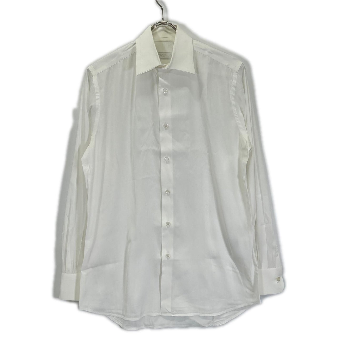 Prada White Cotton Long Sleeve Shirt 38/15