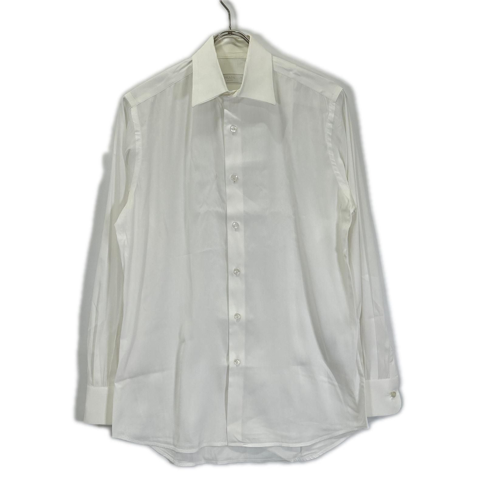 Prada White Cotton Long Sleeve Shirt 38/15