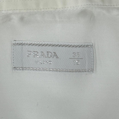 Prada White Cotton Long Sleeve Shirt 38/15 — view 4