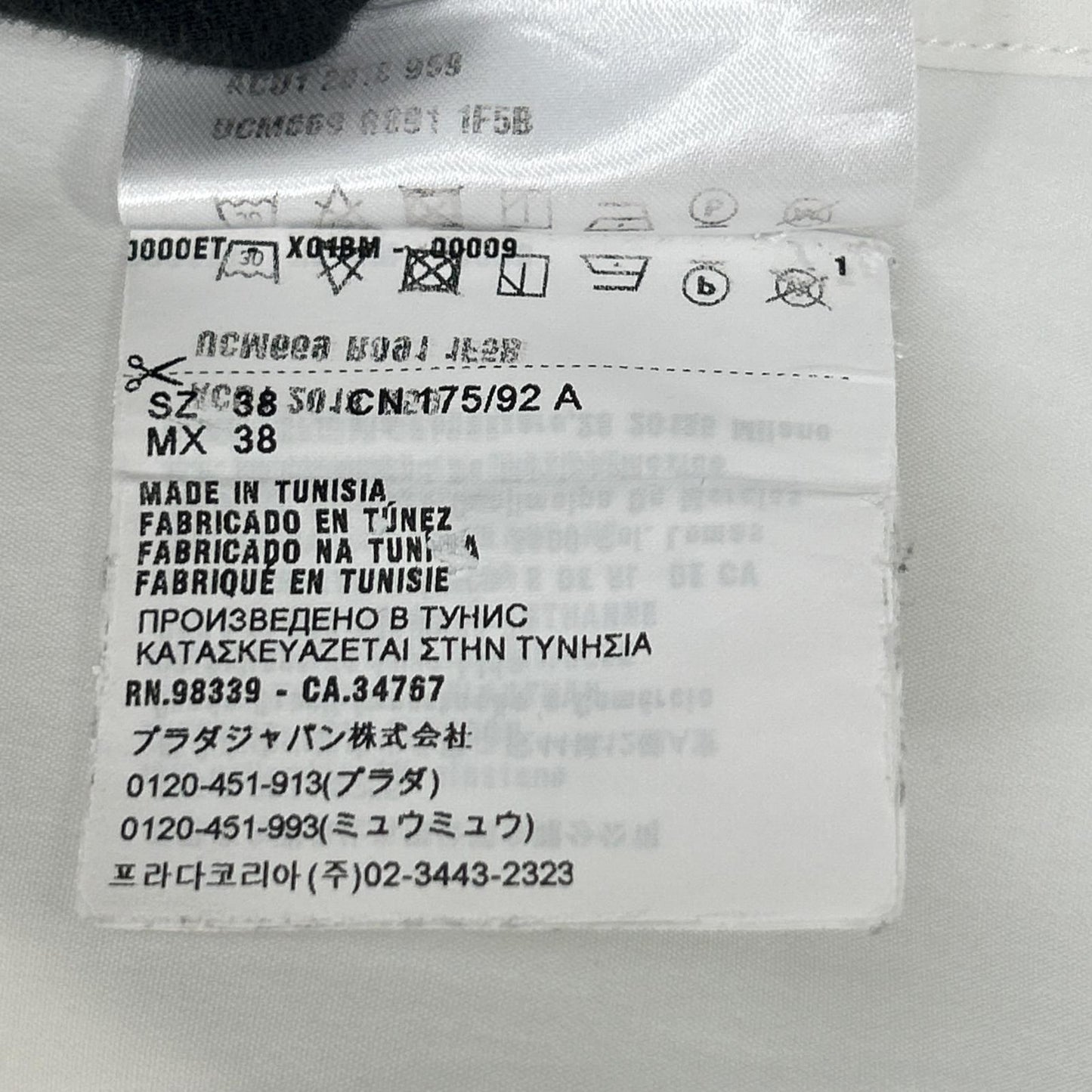 Prada White Cotton Long Sleeve Shirt 38/15 — view 5