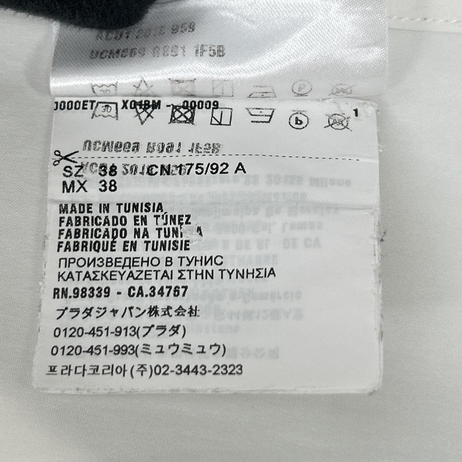 Prada White Cotton Long Sleeve Shirt 38/15 — view 5