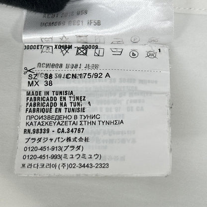 Prada White Cotton Long Sleeve Shirt 38/15 — view 5