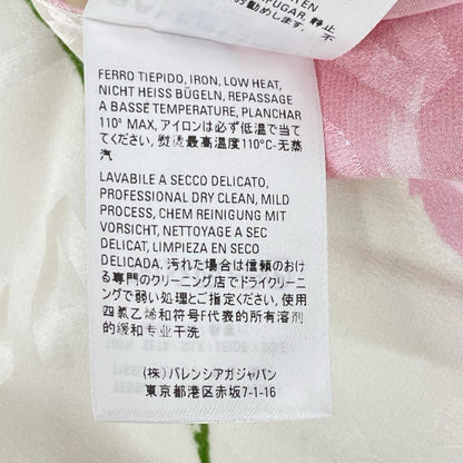Balenciaga Pink Floral Ribbon Scarf Blouse 34 — view 6