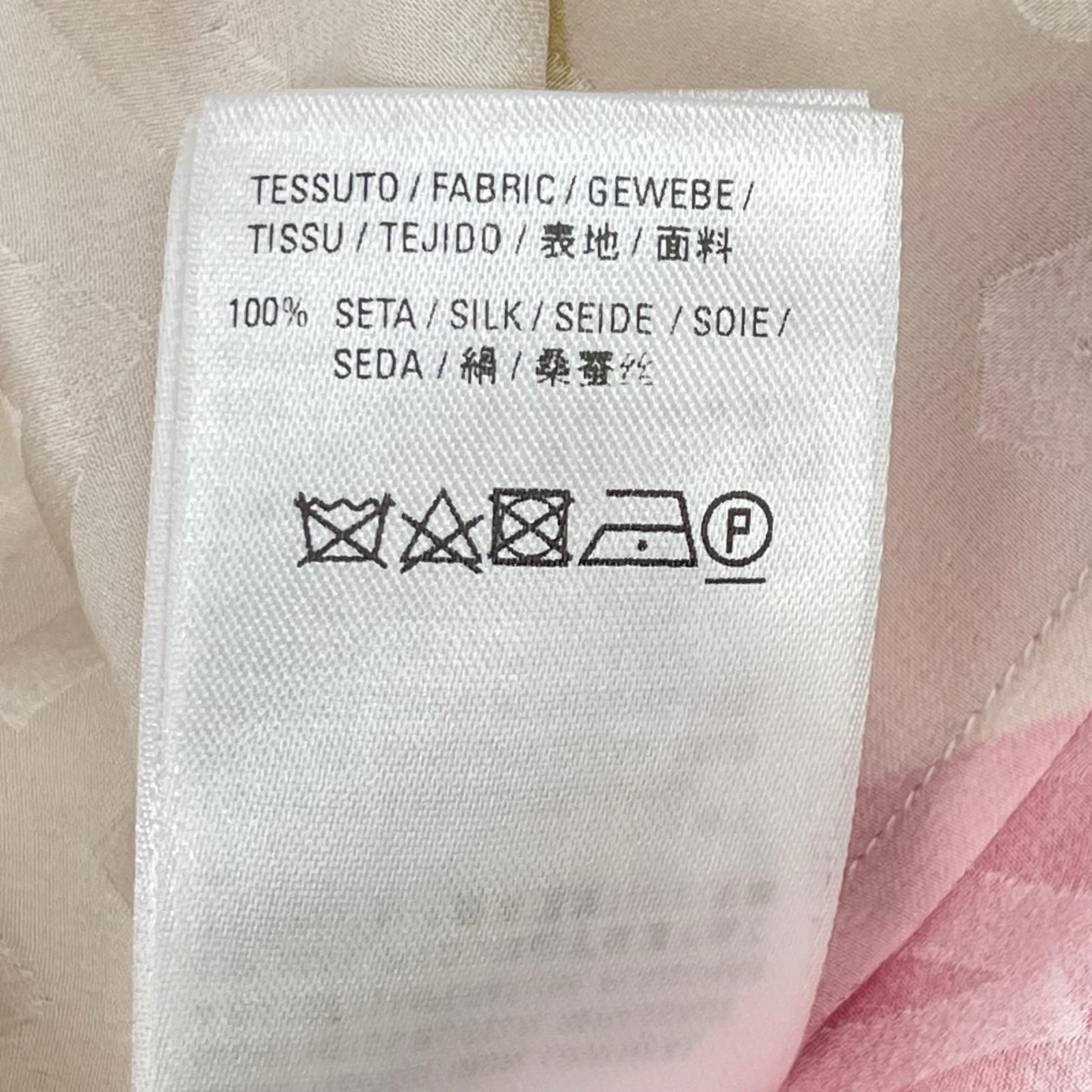 Balenciaga Pink Floral Ribbon Scarf Blouse 34 — view 5