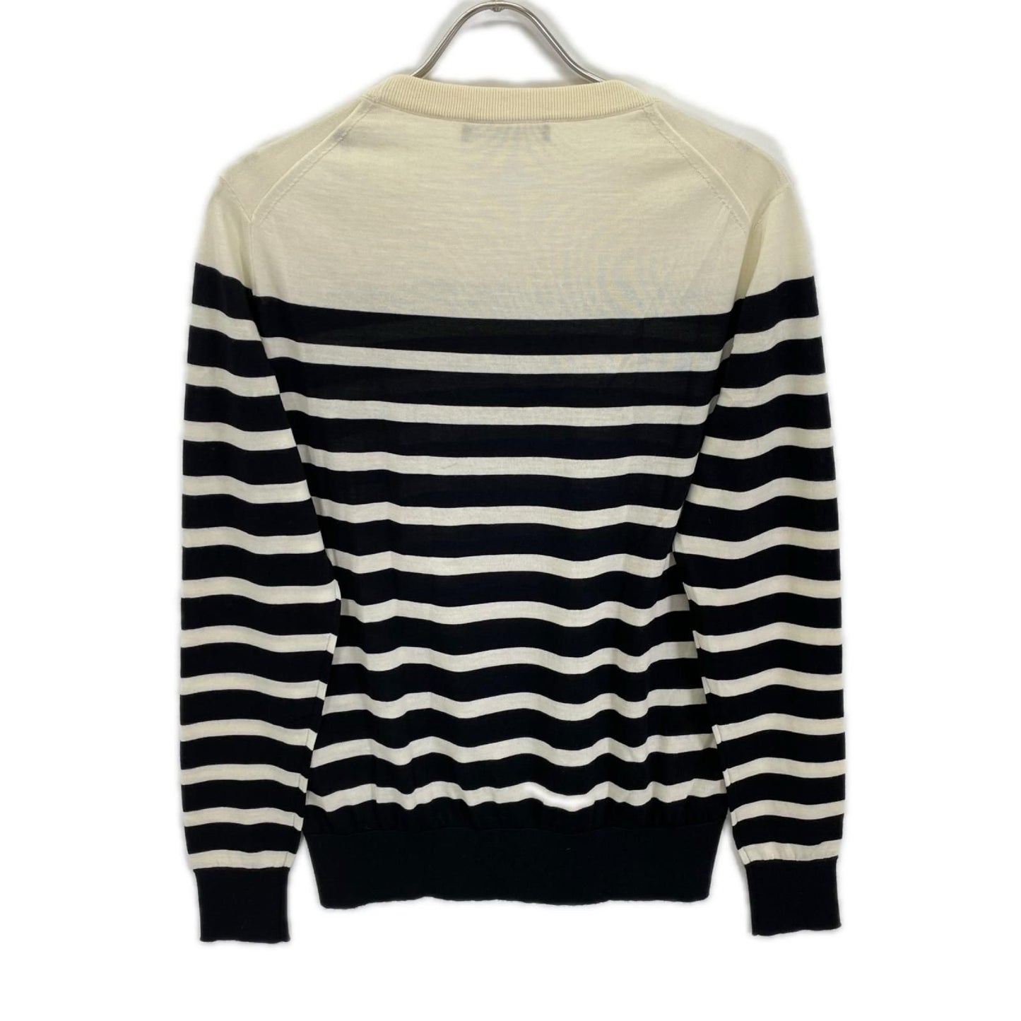 Dolce & Gabbana Black White Border Cashmere Knit Sweater 44 — view 2
