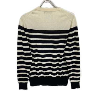 Dolce & Gabbana Black White Border Cashmere Knit Sweater 44 — view 2