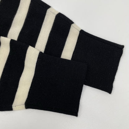 Dolce & Gabbana Black White Border Cashmere Knit Sweater 44 — view 8