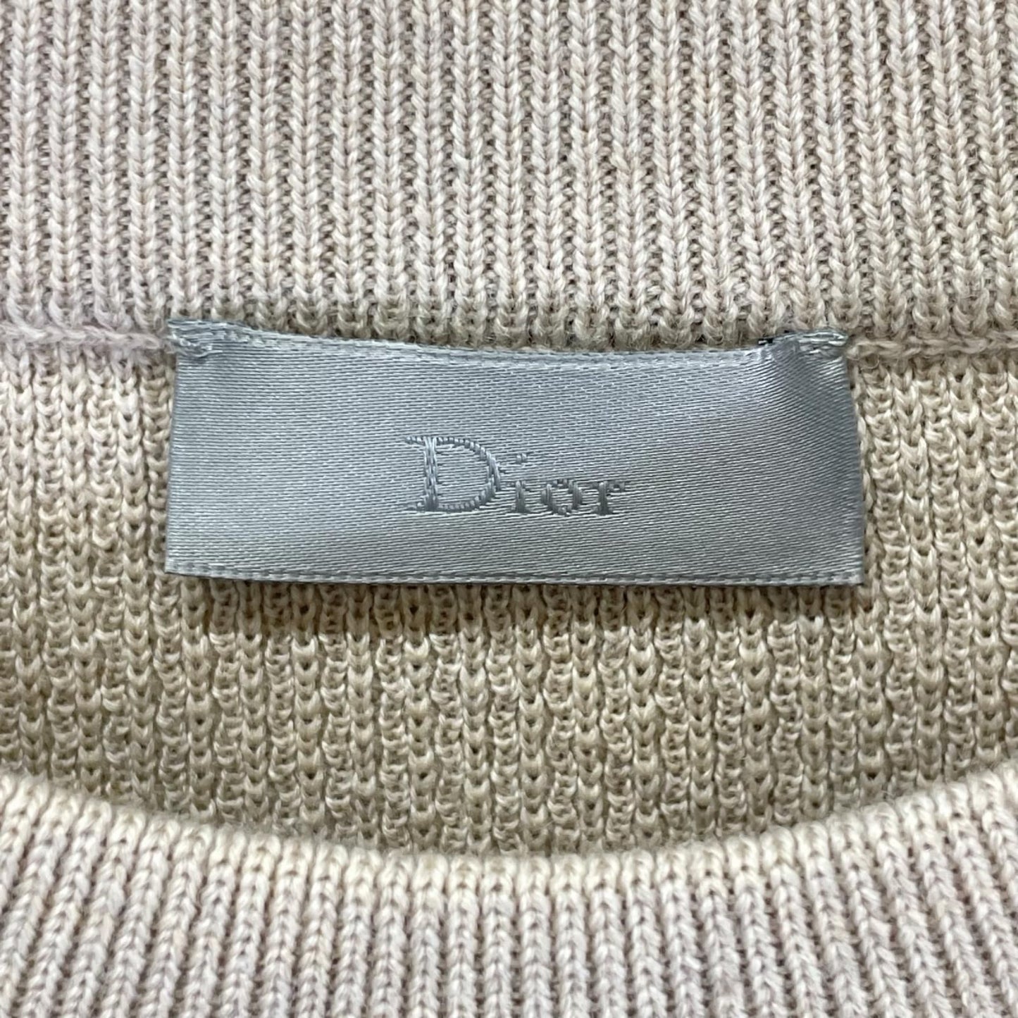 Dior Homme Kris Van Assche Era Beige Trimmed Knit Sweater XS — view 3