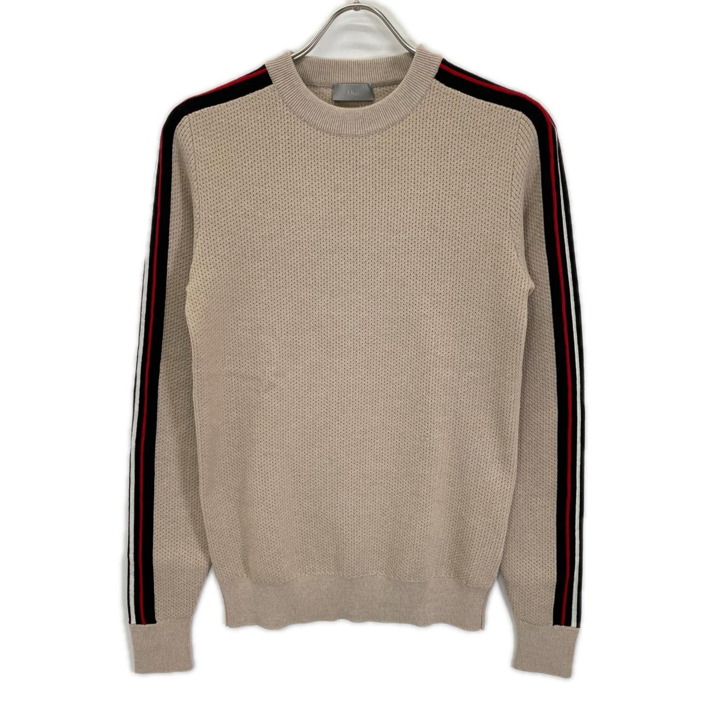 Dior Homme Kris Van Assche Era Beige Trimmed Knit Sweater XS