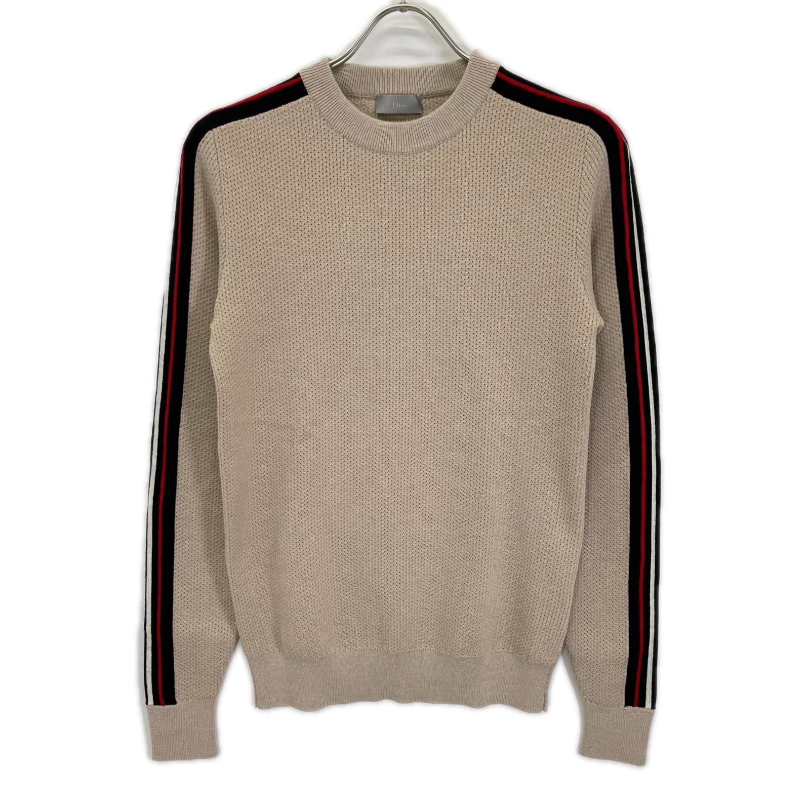 Dior Homme Kris Van Assche Era Beige Trimmed Knit Sweater XS
