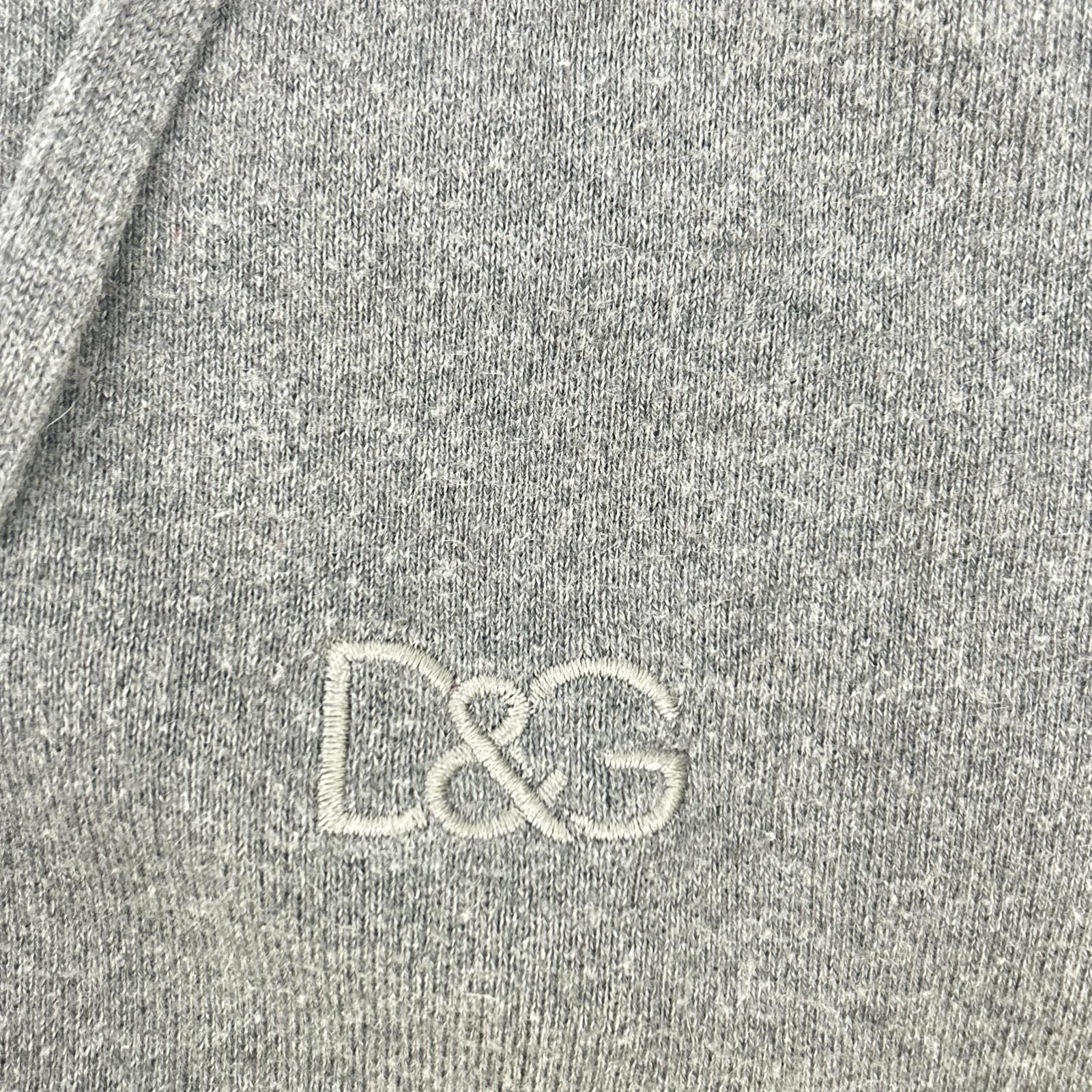 Dolce & Gabbana Gray Cotton Cashmere Zip Up Jacket 46 — view 8