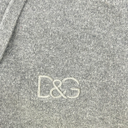 Dolce & Gabbana Gray Cotton Cashmere Zip Up Jacket 46 — view 8