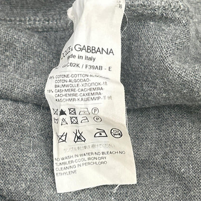 Dolce & Gabbana Gray Cotton Cashmere Zip Up Jacket 46 — view 5