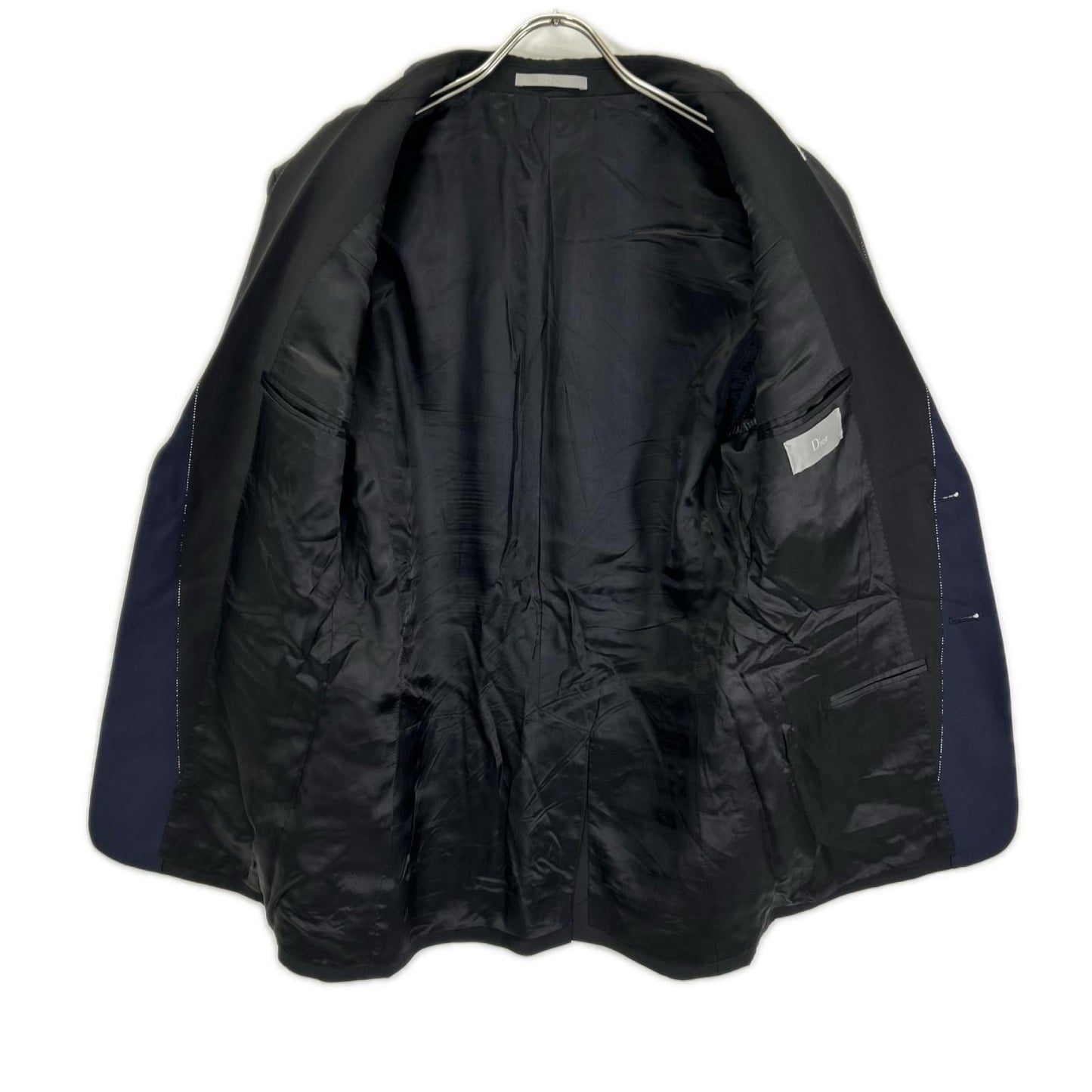 Dior Homme Chris Van Assche Era Black Navy Narrow Lapel Single Jacket 46 — view 3