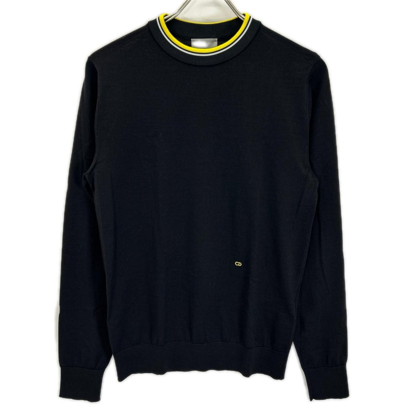 Dior Homme Kris Van Assche Era Black Trimmed Knit Sweater XS