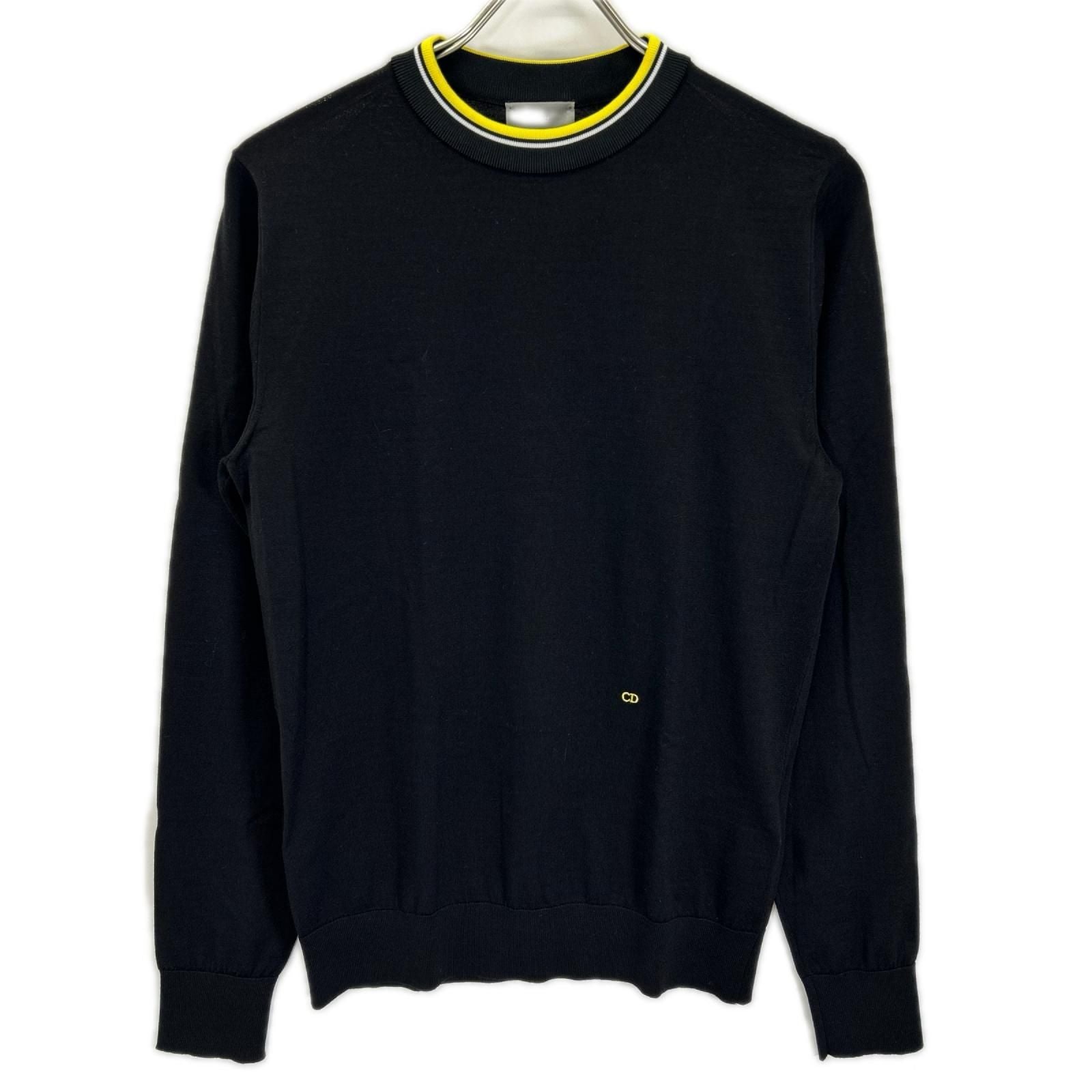 Dior Homme Kris Van Assche Era Black Trimmed Knit Sweater XS