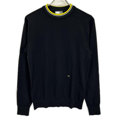 Dior Homme Kris Van Assche Era Black Trimmed Knit Sweater XS