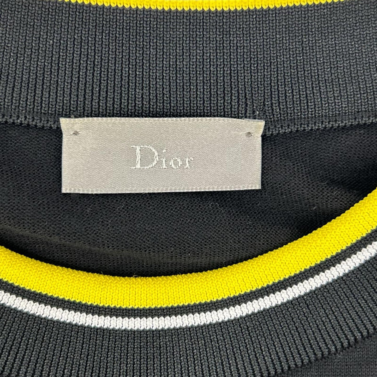 Dior Homme Kris Van Assche Era Black Trimmed Knit Sweater XS — view 3